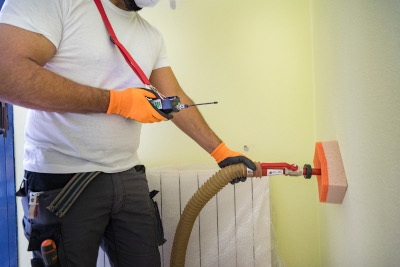 Insuflado de lana mineral